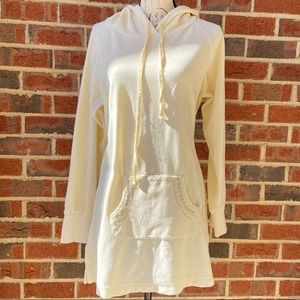 Butter yellow velour spa tunic